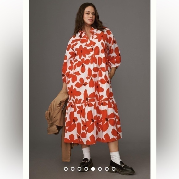 Anthropologie Dresses & Skirts - The Bettina Tiered Shirt Dress by Maeve